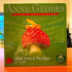 Anne Geddes 1000 Piece Puzzle Sleepy Mushroom NIB